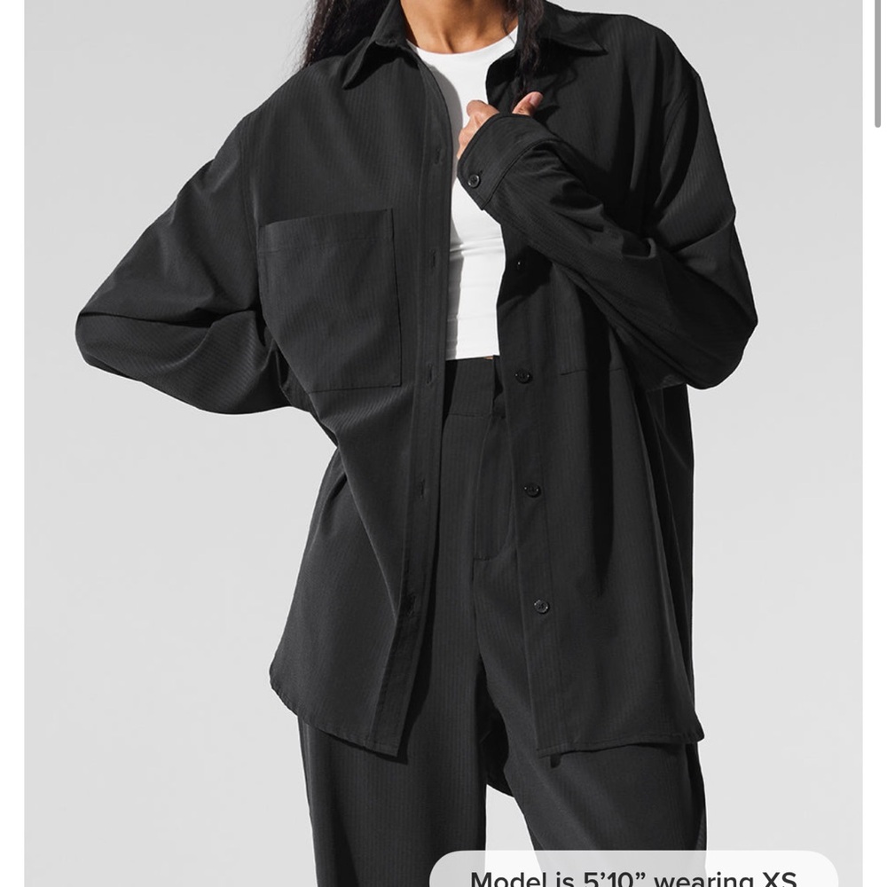 ALO Yoga Dreamscape Button Down Long Sleeve BLUE